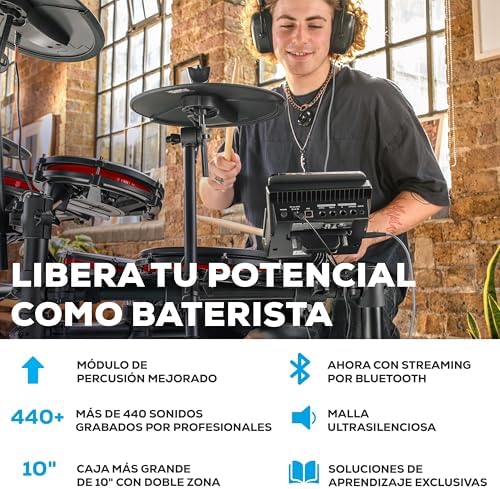 Alesis Nitro Max - Pads de malla silenciosos en detalle